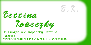 bettina kopeczky business card